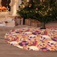 thumbnail image 6 of Yiaed Skull rock record Print Christmas Tree Skirt , Tree SkirtsTree Mat for Christmas Winter Holiday Indoor Decorations-48", 6 of 7