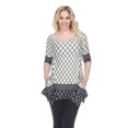 thumbnail image 1 of White Mark Women's 3/4 Sleeve Aicha Tunic Top, 1 of 5