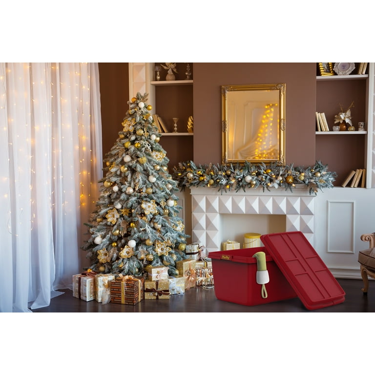 Hefty 18 Gallon Plastic Christmas Storage Container with HIRISE
