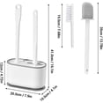 thumbnail image 2 of ABPETE Toilet Brush Set, Bathroom Accessories, Toilet Bowl Cleaners, Deep Cleansing Multifunctional Hanging Toilet Brush Set for Bathroom(Pearl White), 2 of 17
