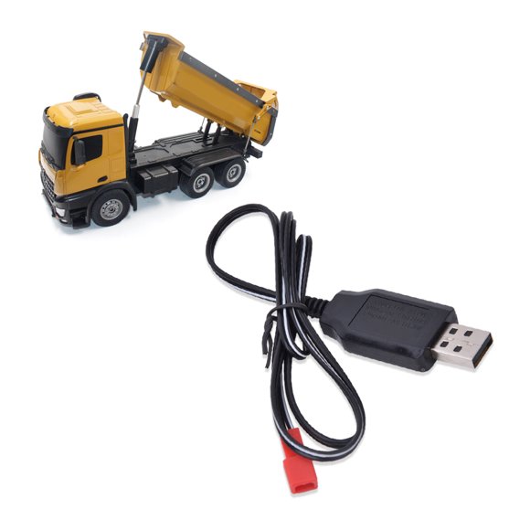 Charging Cable, Lightweight RC Engineering Car Charger For RC Alloy Engineering Car Black