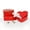 Red, variant on Unikpackaging Set of 3, Heart Shaped Flower/Gift Boxes, White
