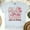 Cendre, variante sur T-shirt Graphique pour Femmes avec Motif de Sucette en Forme de Cœur pour Infirmières en Maternité, Naturel, Taille P