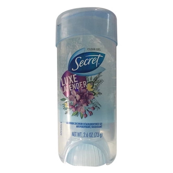 Secret Fresh Clear Gel Antiperspirant Deodorant, Luxe Lavender, 2.6 oz (2 Pack) (Bundle)