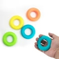 thumbnail image 3 of stanreset 4Pcs Silicone Grip Rings Hand Strengthener Finger Exercisers Palm Power Trainers, 3 of 6