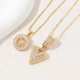 thumbnail image 1 of Paquete de 2 collares colgantes con letras iniciales., 1 of 3