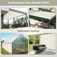 thumbnail image 7 of LOVE STORY 6' x 10' Sun Shade Cloth with Grommets 95% UV Protection Pergola Shade Cover for Outdoor, Cream, 7 of 7