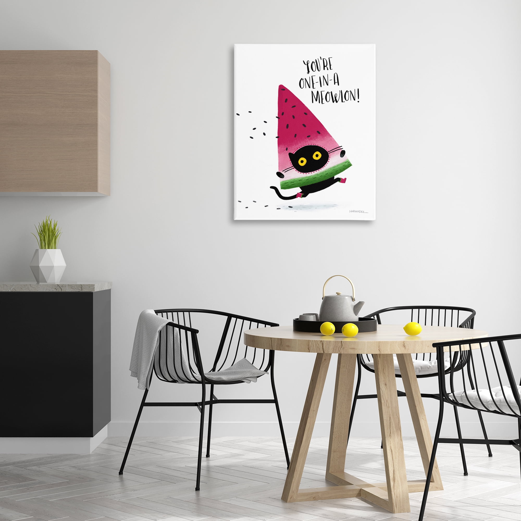 Stupell Industries One In A Meowlon Pun Animals Painting Wrapped Canvas Art Print Wall Art, 30 x 40