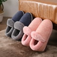 thumbnail image 6 of Mutmorningal Winter Warm Slippers Cover Heel Slippers Thicken Plush Slippers Skid Resistance Slippers (Pink Size 37-38 for Women), 6 of 10