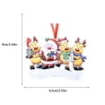 thumbnail image 3 of Toystoory Decoración colgante de Navidad para Hotel en casa, fiesta, banquete, árbol de Navidad portátil, ventana, colgante de resina alegre para Kits de decoración para fiestas 4 cabezas Toystoory HA069810-03B, 3 of 6