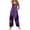 Dark Purple01, variant on Halloween Casual Rompers Halloween Party Sleeveless Jumpsuit Party Jumpsuits with Pockets Spooky Horror Print Wide Leg Trousers Green 5XL