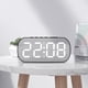 thumbnail image 1 of Reloj despertador digital Simples LED Pantalla digital grande Reloj despertador de moda con múltiples configuraciones Características Escritorio Mesita de noche Estudio Cocina Reloj de espejo (blanco), 1 of 6