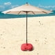 thumbnail image 2 of Base para sombrilla de patio, rellena de agua, resistente, cuadrada, resistente al viento, soporte para sombrilla, ideal para playa, pesca, césped, rojo, 2 of 4