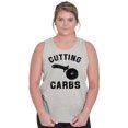thumbnail image 4 of Cutting Carbs Pizza Cutter Foodie Tank Top T Shirts Men Women Brisco Brands S, 4 of 5