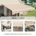 thumbnail image 5 of AECOJOY 13' x 10' Manual Retractable Patio Awning,Outdoor Awning Retractable Sunshade Shelter-Beige, 5 of 9