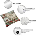 thumbnail image 6 of Ullo0ord Winter Farm Animals Horse with Red Black Buffalo Plaids Bowknot Pillow Cover Rustic Farmhouse Decorative Pine Tree Cardinal Birds Apples Snowflake Throw Pillow Cases Linen, 6 of 7