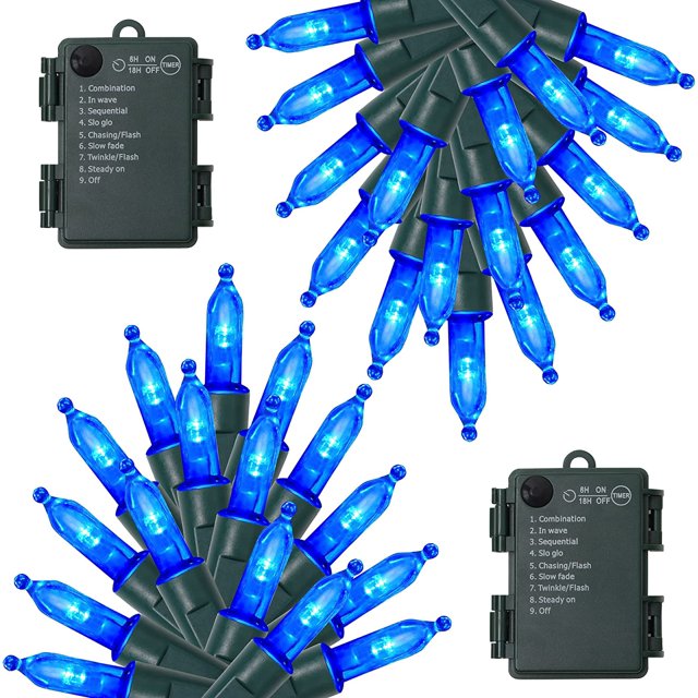 Viworld 50 LED Outdoor Christmas Lights, 16 FT Battery Operated Mini