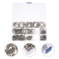thumbnail image 5 of Anillos de llave de 100pcs con 100 anillos abiertos y 100 tornillos accesorios llavero de bricolaje, 5 of 5