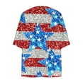thumbnail image 5 of Wiyuqeen American Flag Lightweight Summer Cardigans Womens 4th of July Short Sleeve Chiffon Cardigan Open Front Stars Striped Cover Up, 5 of 5