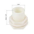 thumbnail image 2 of Uxcell Male Pipe Fitting ABS Plastic Bulkhead Fitting with Silicone Gasket White G3/4 2, 2 of 6