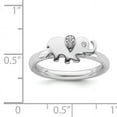 thumbnail image 2 of Stackable Expressions Sterling Silver Elephant Diamond Ring, 2 of 8