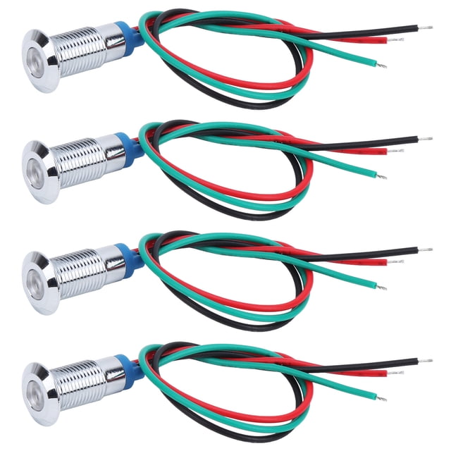 LED Signal Light, 4 Set Indicator Light Buttons Indicators For Equipment For Car Modification Red+Green