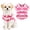 Pink, variant on NCY Dog Shirt Polo Shirt Striped Collar Puppy Clothes Summer Button Up Pet Clothes for Small Medium Dogs Cats for Boy Girl Pets (Royal Blue, Small)