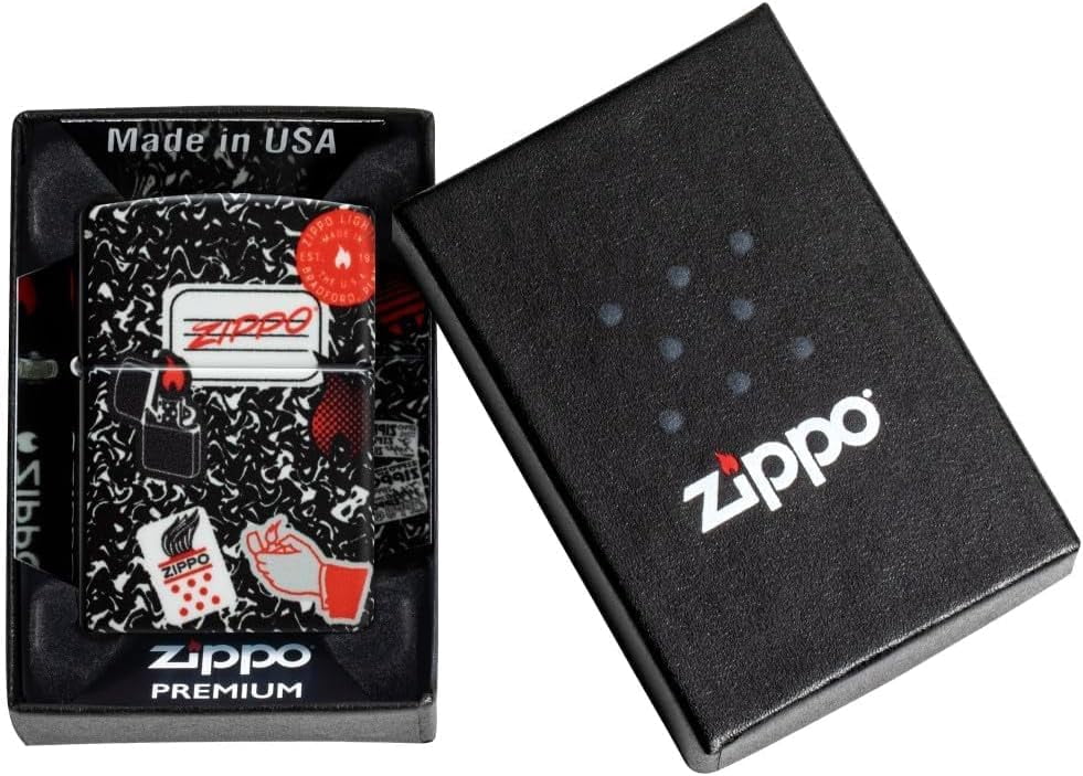 Zippo Lighter - Customized Message on Notebook 540 Matte Pocket Lighter 46707
