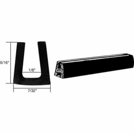 Acrylic Setting Rubber Channel - CRL Glass and Acrylic Setting Rubber Channel for 1/8
