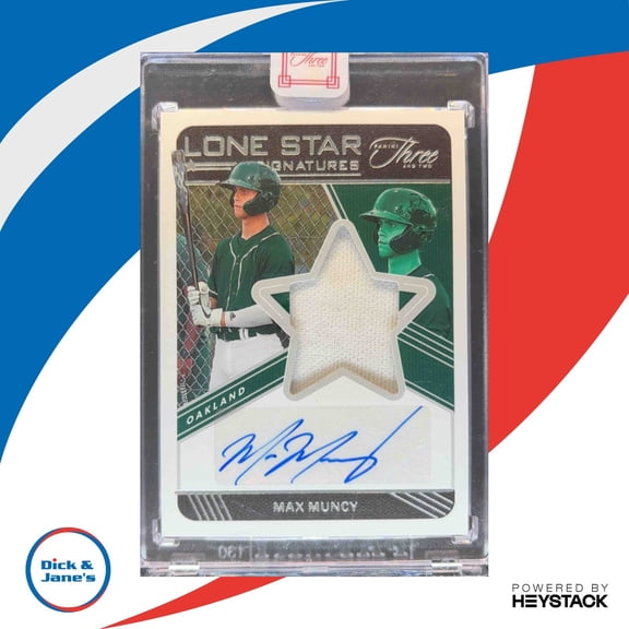 Oakland Athletics Max Muncy Three and Two Lone Star Signatures Auto #LSS-MM Oakland Athletics MLB Baseball Trading Card