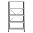 thumbnail image 2 of Sophisticated Wood and Metal Open Bookcase, Gray, 2 of 2