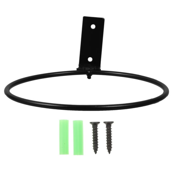 Worgeous 2pcs Wall Mounted Plant Hanger Metal Flower Pot Ring Holder Wall Hanging Planter Hook Circular Flowerpot Rack for Fence and Wall