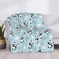 thumbnail image 3 of Rateoe Cute Panda Bear Pattern Flannel Throw Blanket, Ultra-soft Blanket for Bed, Couch, Car, Hypoallergenic Anti-pilling blanket-40"x30"(Horizontal), 3 of 6