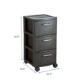 thumbnail image 5 of MQ Infinity 3-Drawer Resin All-purpose Rolling Storage Cart, Espresso, 5 of 5