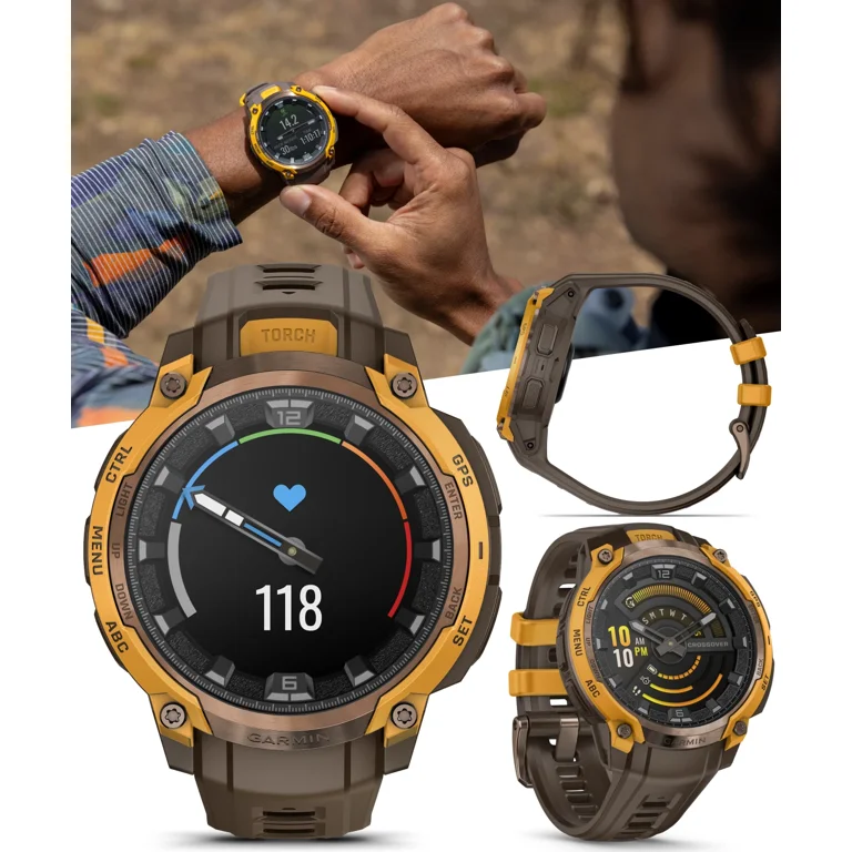 Garmin Instinct Crossover AMOLED Sapphire Rugged Hybrid GPS