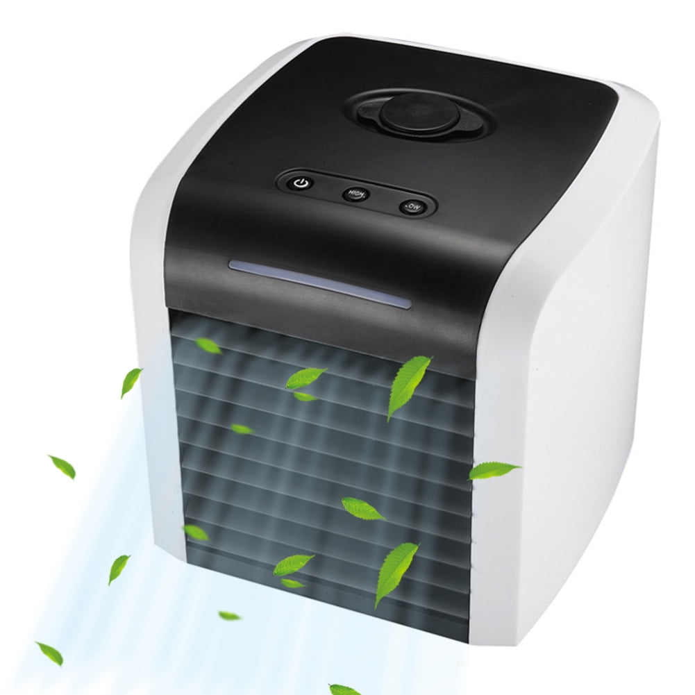 Mini Air Cooler with LED Light Portable Desktop Air Conditioner Car Air