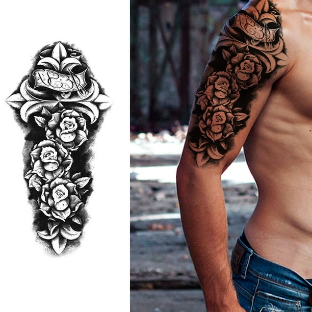 Etiquetas Engomadas Del Tatuaje 10 Uds tatuajes falsos moda fiesta suministro hombro tatuajes hombres mujeres para cuerpo espalda Wdftyju Libre de BPA