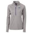 thumbnail image 2 of Women's Cutter & Buck Gray Montana State Bobcats Vault DryTec Adapt Eco Knit Stretch Recycled Raglan Half-Zip Top, 2 of 3