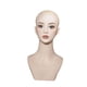 thumbnail image 4 of Cabeza de maniquí femenino con soporte para peluca de hombro, base estable, soporte de exhibición de peluca para maquillaje naranja, 4 of 9