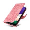 thumbnail image 5 of Flip Case for Galaxy A22 5G, Sunflower Embossed Premium PU Leather Card Slots Folio Wallet Case Shockproof Protective Magnetic Cover Compatible with Samsung Galaxy A22 5G 6.6 inch - Rosegold, 5 of 8