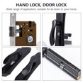 thumbnail image 2 of OATIPHO 1Pack Interior Door Lock Black Aluminum Alloy Smooth Surface Solid Handle Lock for Home Use, 2 of 6