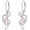 Style 3, variant on Music Note Lab Grown Diamond Dangle Drop Earrings, 925 Sterling Silver Musical Note Dangle Hoop Earrings for Women, Dainty Hoop Earrings Jewelry Gift for Music Lover (D Color, VVS Clarity)