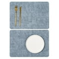 thumbnail image 1 of Heat-Resistant Placemats Stain Resistant Anti-Skid Placemats for Kitchen Table - blue, 1 of 6