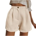 thumbnail image 4 of WAYUTE Shorts for Women Plus Size Active Hiking Workout Solid Color Cozy Short Pants with Pockets Casual Soft Comfort Summer Dailywear, 4 of 6