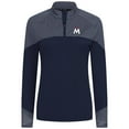 thumbnail image 2 of Women's Levelwear Navy Minnesota Twins Classic Stripes Insignia 2.0 Raglan Quarter-Zip Top, 2 of 3