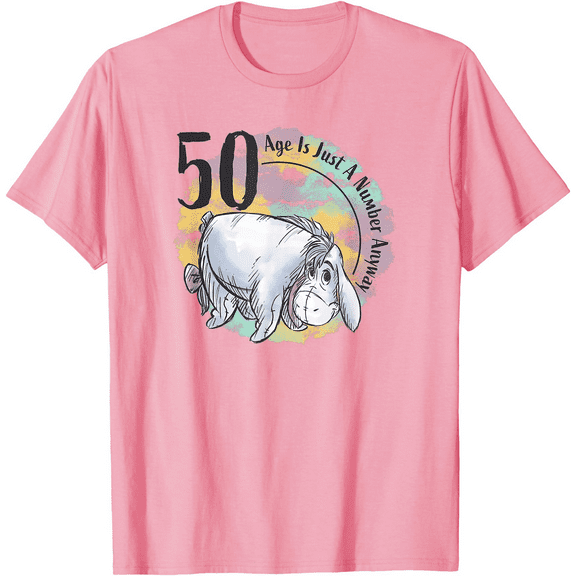Winnie The Pooh 50th Anniversary Eeyore Fiftieth Birthday Unisex Softstyle T-Shirt for Men Women Kids,Light Pink Color,Size L