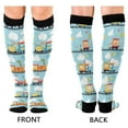 thumbnail image 4 of FORMRS Womens Knee High Socks Casual Long Thick Travel Daily Wear, 2 Pairs, Cartoon Train Pattern, 4 of 6