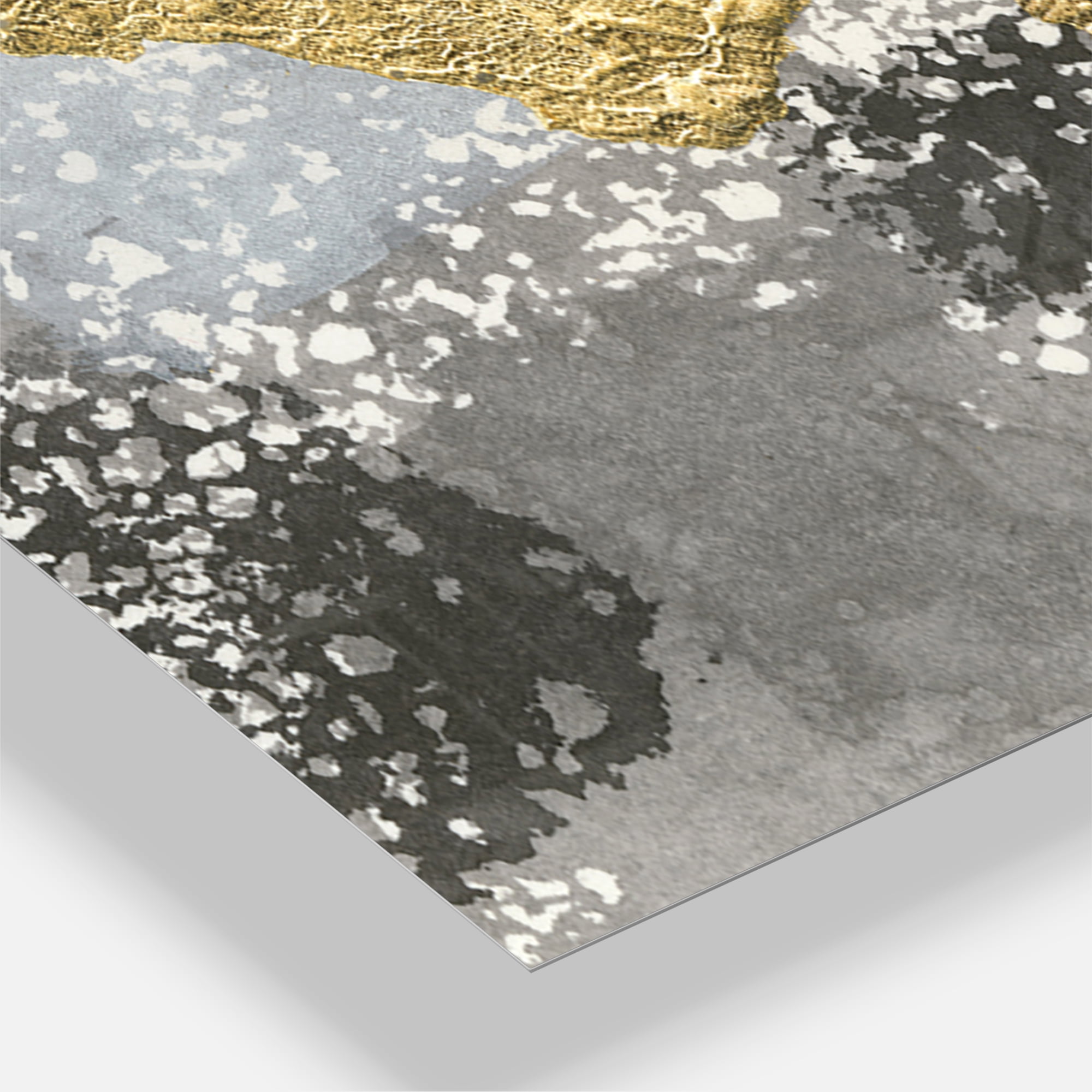 Designart 'Gold Glamour Squares II' Modern Wall Clock