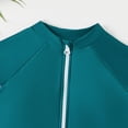 thumbnail image 5 of YDFCWXW Swimsuit for Girls Long Sleeve Burkini Full Body Swimwear Rash Guard Teens Modest Bathing Suit (Green, 8-9 Years), 5 of 6