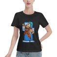 thumbnail image 1 of Women's Basic Short Sleeve T-Shirt Super Saiyan, 1 of 6
